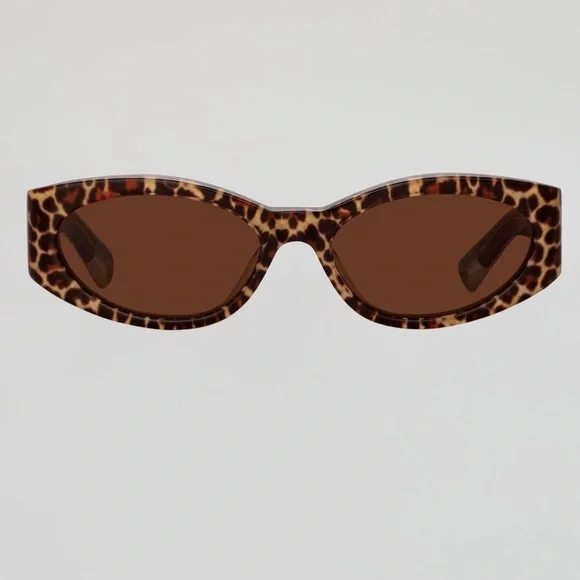 Jacquemus Ovalo Oval Sunglasses - Leopard - Picture 2 of 10